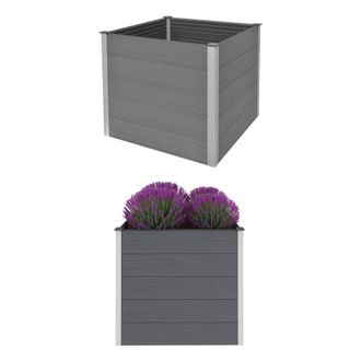 Berkfield Home Garden Raised Bed WPC 100x100x91 cm Grey | Size: 100 x 100 x 91 cm