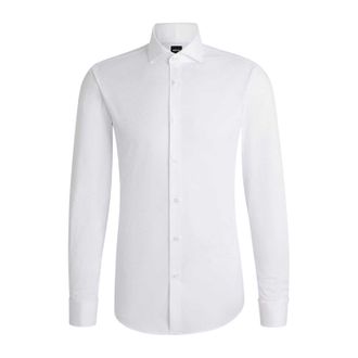 HUGO BOSS Heren Slim overhemd met lange mouwen (Wit)