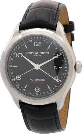 Baume & Mercier Pre-owned Baume et Mercier Clifton GMT Automatic Black Dial Mens Watch M0A10302