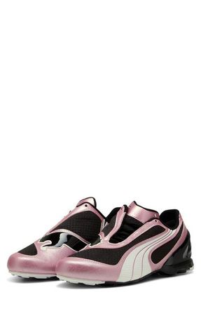 Puma V.S1 Metallic Soccer Sneaker in Puma Black/Poised Pink at Nordstrom, Size 9.5
