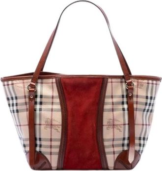 Burberry Pre-owned Canterbury Tote Bag - Dames - Vintage Shopper - Veelkleurig - ONE Size - Leer - Vintage