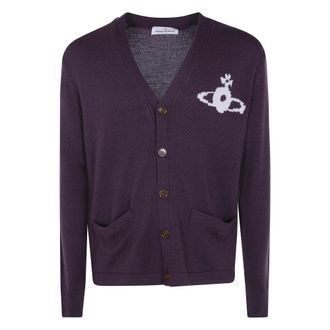 Vivienne Westwood Alex Cardigan - Heren - Truien - Paars - Maat: M Zijde