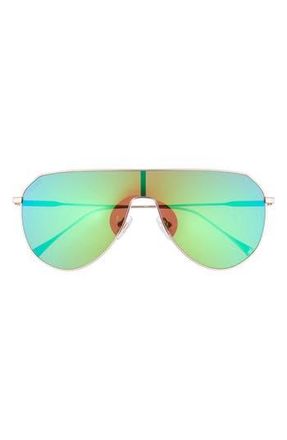 DIFF Eyewear Dash 134mm Shield Sunglasses in Gold at Nordstrom Rack