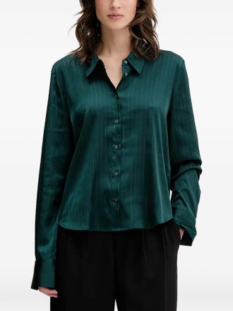 HUGO BOSS pinstripe buttoned shirt - Groen