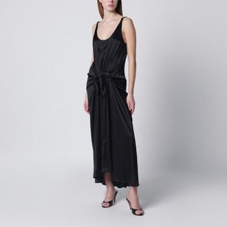 J.W.Anderson Black silk dress with knotted waist