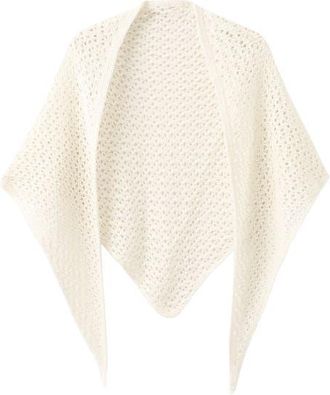 Mango Open Stitch Shawl in Ecru at Nordstrom