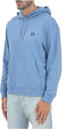 Calvin Klein Jeans Hoodie - Heren - Sweatshirts & Hoodies - Blauw - Maat: XL Katoen