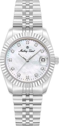 Mathey-Tissot Quartz White Mother of Pearl Dial Ladies Watch H250954A-E
