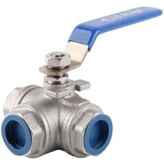 OEM V&aacute;lvula De Bola De Acero Inoxidable Sus304, Tipo T, Rosca Hembra, V&aacute;lvula De Cierre De 3/4 Dn20 -crezuo