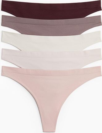 H&M 5er-Pack Tangas Seamless - Pink
