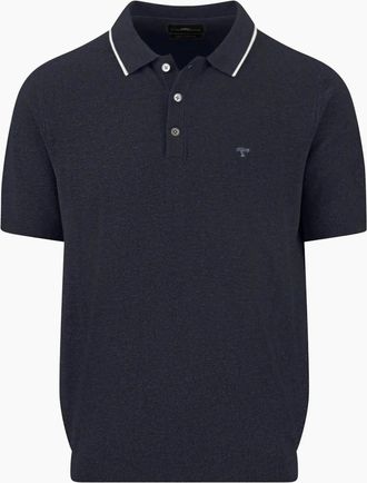 Fynch-Hatton Mens FYNCH-HATTON KNITTED POLO SHIRT NAVY - Size: 38