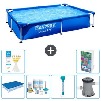 Bestway Piscina Bestway Steel Pro Rectangular - 221x150x43 Cm - 7-piezas S52