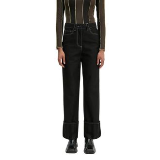 Sunnei Sunnei, Dames, Jeans, Zwart, Maat: M Katoen