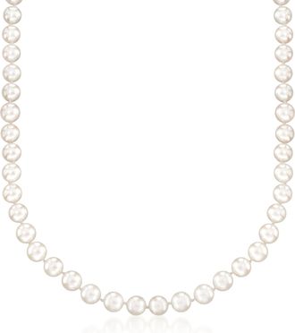 Ross-Simons 7-7.5mm Cultured Akoya Pearl Necklace With 18kt White Gold