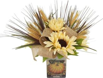 Creative Displays Inc. Handmade Fall Arrangement In Fiberstone Pot