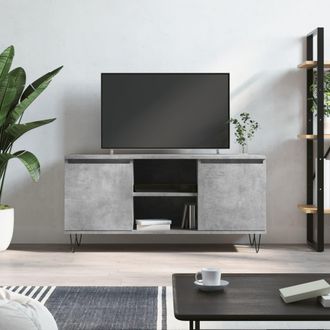 vidaXL Vidaxl - Mueble De Tv Madera De Ingenier&iacute;a Gris Hormig&oacute;n 104x35x50 Cm