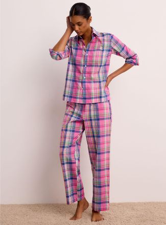 Lauren Ralph Lauren Womens Madras check lightweight pyjama set