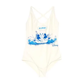 Gucci Logo One-piece Swimsuit - Dames - Badkleding - Wit - Maat: 2XS Polyamide