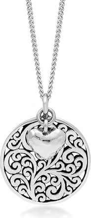 Lois Hill Silver Heart Pendant Necklace