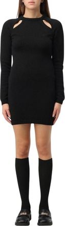 Chiara Ferragni Knitted Dresses, female, Black, M, Black Knit Mini Dress