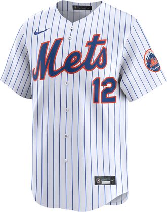 Nike Francisco Lindor New York Mets Nike Mens Dri-FIT MLB Limited Jersey in White | LM25NMHONM9-8U0