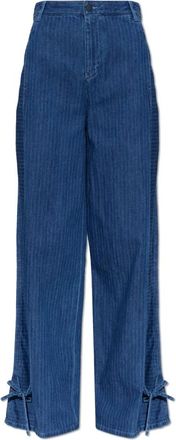 Emporio Armani Wide-leg Jeans - Dames - Jeans - Blauw - Maat: W28 Denim
