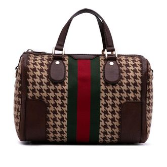 Gucci Pre-owned Gucci Cotton Seventies Web Boston Bag Ladies X32Z4BUFG2S3IOVY