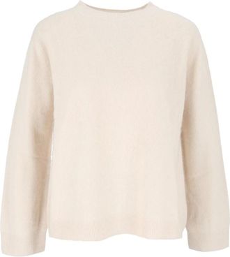 Max Mara Gedragen trui met ronde hals van wol en kasjmier - Dames - Sweatshirts & Hoodies - Blauw - Maat: S Wol