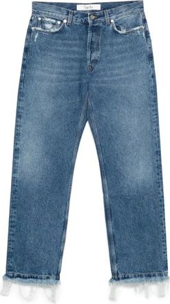 S&eacute;fr Frayed Cut Jeans - Heren - Regular Fit Jeans - Blauw - W31 - Katoen - Jeans