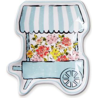 Tag Flower Cart Trinket Dish Multi Earthenware Spring in Blue at Nordstrom