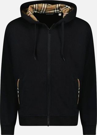 Burberry Womens Burberry Keira Logo Hoodie Zip Sweatshirt Black - Size: 10/8