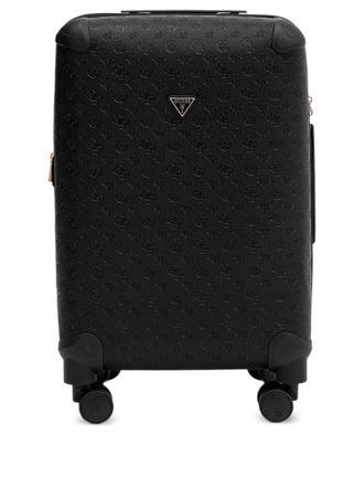 Guess Co embossed logo luggage - Black