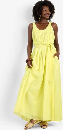 Trina Turk Jianna Sleeveless Cotton Dress in Citrus at Nordstrom, Size Xx-Large
