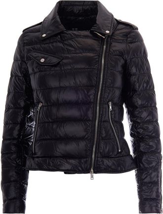 Herno Black Quilted Notched Lapel Jacket