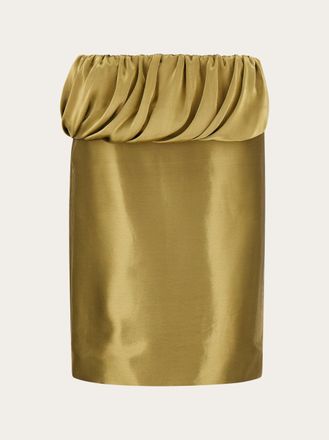 Ferragamo Women Liquid lam&eacute; skirt Gold