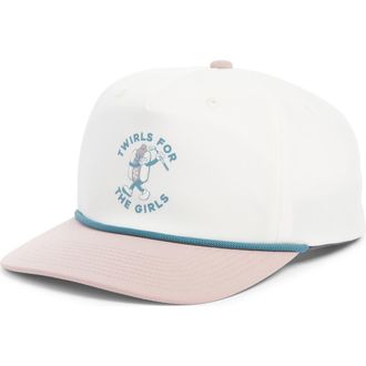 Swannies Twirls Snapback Baseball Cap in Mauve at Nordstrom