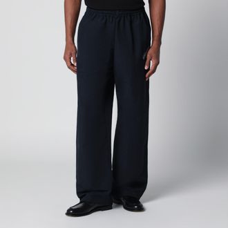 Willy Chavarria Pinstripe jogging trousers with logo embroidery