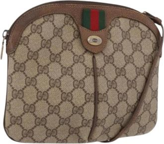 Gucci Pre-owned Vintage Schoudertas - Dames - Vintage Schoudertas - Beige - ONE Size - Leer - Vintage