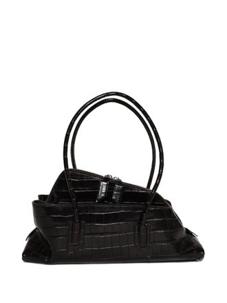The Attico small La Passeggiata shoulder bag - women - Crocodile Embossed Leather - One Size - Brown