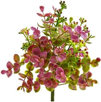 Nearly Natural 8-in Eucalyptus and Sedum Artificial Plant in Pink at Nordstrom