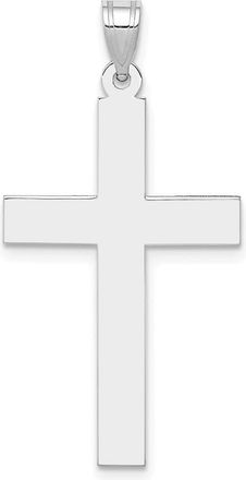 Diamond2Deal 14k White Gold Polished Cross Pendant