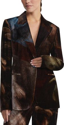 Lafayette 148 New York Peak Lapel Tailored Silk-Blend Blazer