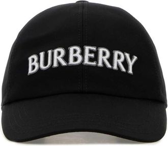 Burberry Black Gabardine Baseball Cap