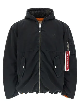 Purple Cotton Mens Bomber