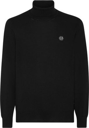 Philipp Plein Turtleneck LS - Heren - Coltruien - Zwart - 3XL - Wol - Truien & Vesten