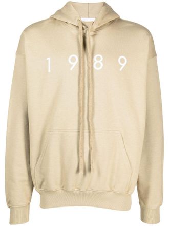 1989 STUDIO logo-print cotton hoodie - men - Cotton/Cotton - S - Neutrals