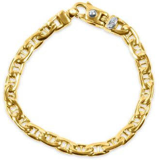 Pompeii3 Mens Marine Link 14k Gold (26gram) or Platinum (43gram) 6.5mm Bracelet 8.5