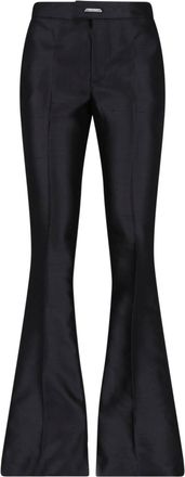 Dondup Black Silk Shantung Mid Rise Pants