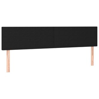 vidaXL Cabecero Con Led De Tela Negro 200x5x78/88 Cm Vidaxl