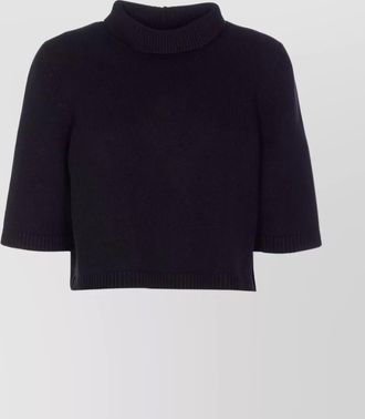 Alaia cropped high neck knit jumper